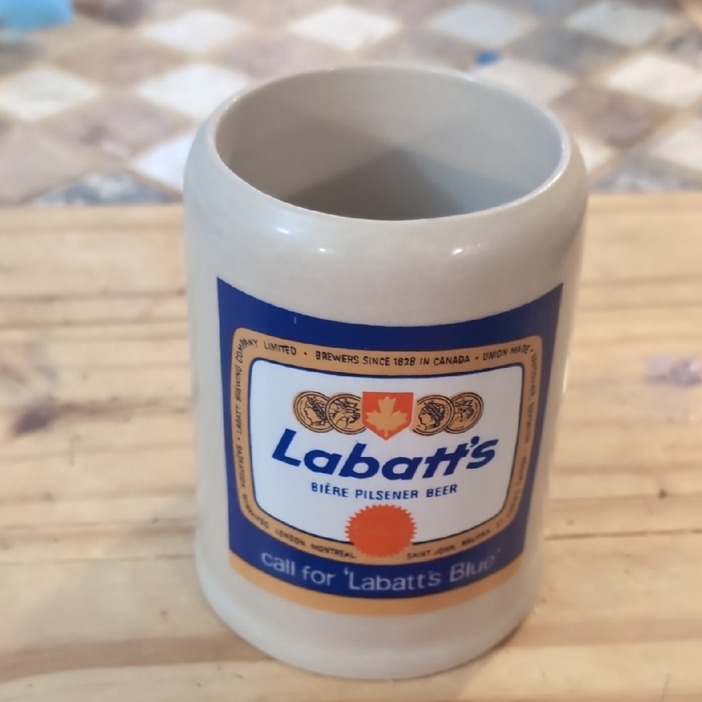 Labatt's Beer Stein with Blue Label